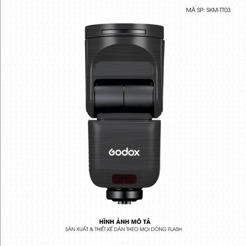 Dán Skin Đèn Flash Vân Xước Titan Đen Xám | SKM-TT03