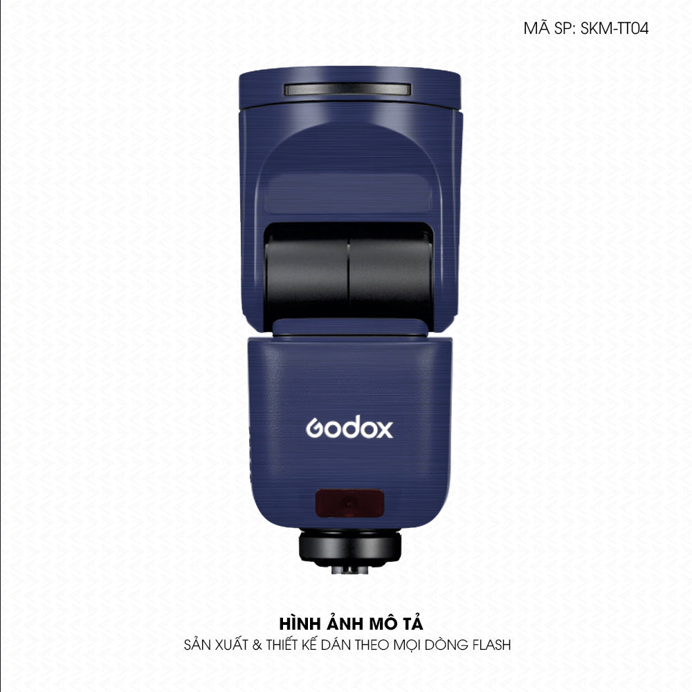 Dán Skin Đèn Flash Vân Xước Titan Xanh | SKM-TT04