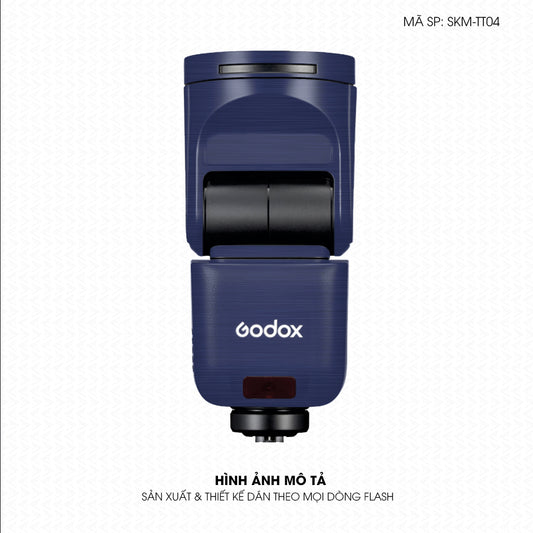 Dán Skin Đèn Flash Vân Xước Titan Xanh | SKM-TT04
