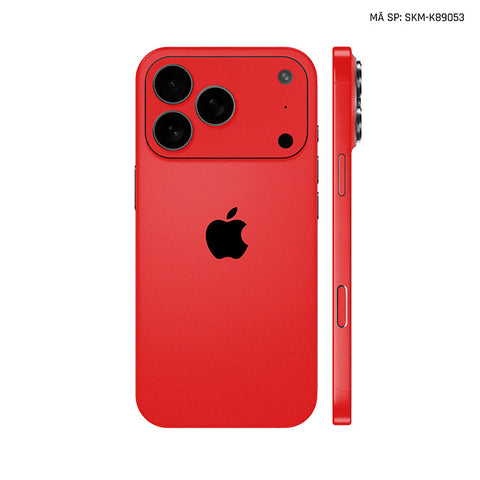 Dán Skin Iphone 17 | Air | Pro | Pro Max Đổi Màu Đỏ Lì | SKM-K89053