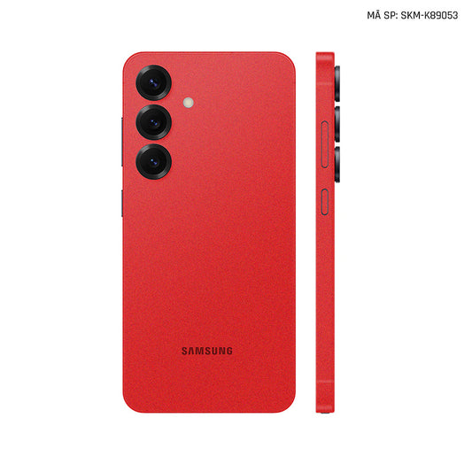Dán Skin Samsung Galaxy S25 Series Đổi Màu Đỏ Lì | SKM-K89053