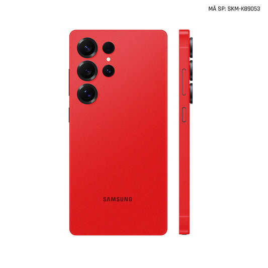 Dán Skin Samsung Galaxy S25 Series Đổi Màu Đỏ Lì | SKM-K89053