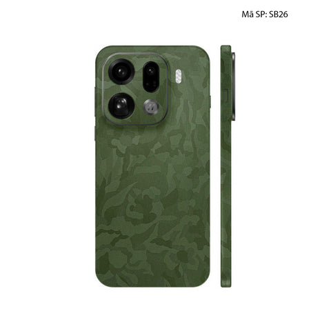 Dán Skin Oppo Find X9 | Pro | Ultra Vân Camo Xanh SB26