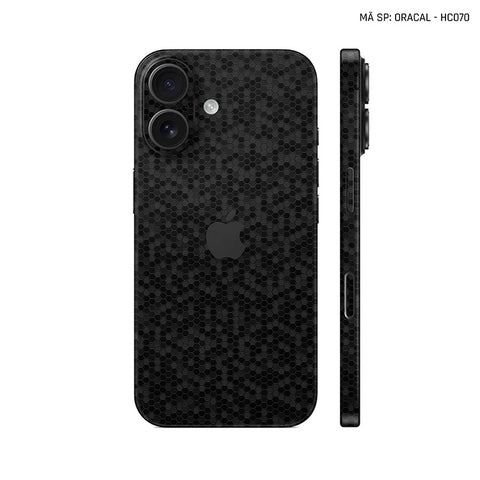 Dán Skin Iphone 17 | Air | Pro | Pro Max Oracal Vân Tổ Ong Đen | HC070