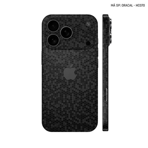 Dán Skin Iphone 17 | Air | Pro | Pro Max Oracal Vân Tổ Ong Đen | HC070