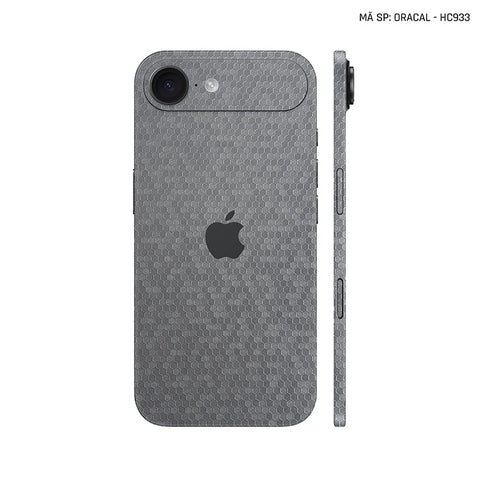 Dán Skin Iphone 17 | Air | Pro | Pro Max Oracal Vân Tổ Ong Xám | HC933