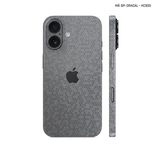Dán Skin Iphone 17 | Air | Pro | Pro Max Oracal Vân Tổ Ong Xám | HC933