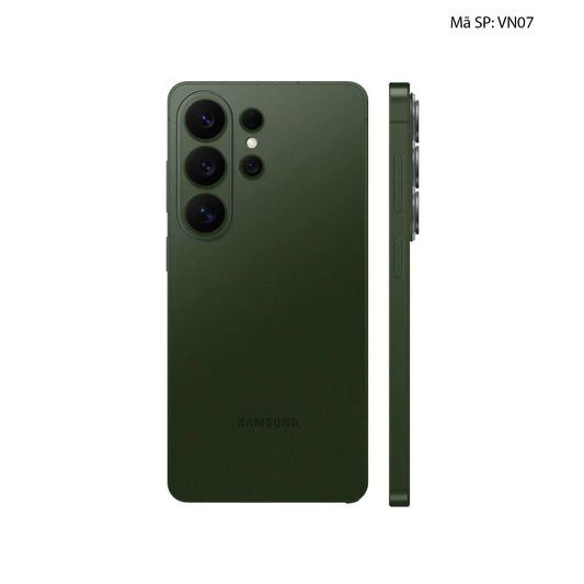 Dán Skin Samsung Galaxy S26 Ultra Đổi Màu Xanh Quân Đội | VN07