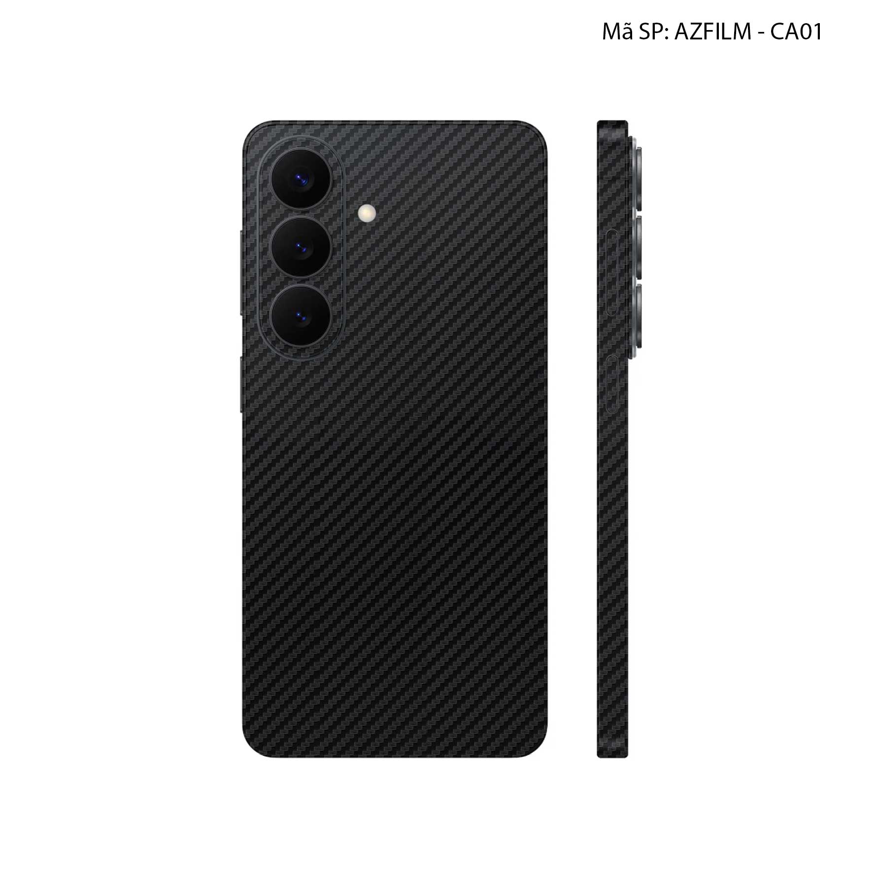 Dán Skin Samsung Galaxy S26 Plus Vân Carbon Đen | AZFIM-CA01