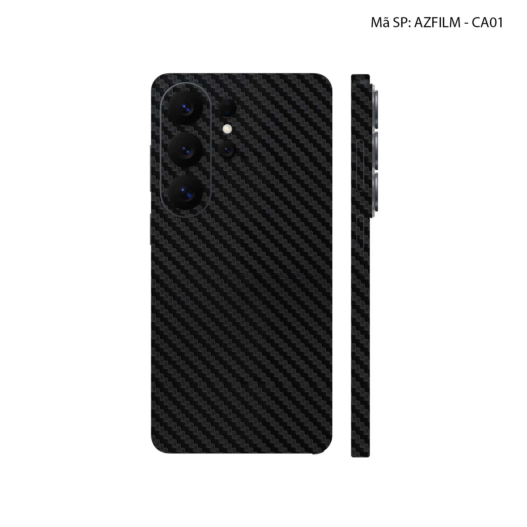 Dán Skin Samsung Galaxy S26 Ultra Vân Carbon Đen | AZFIM-CA01