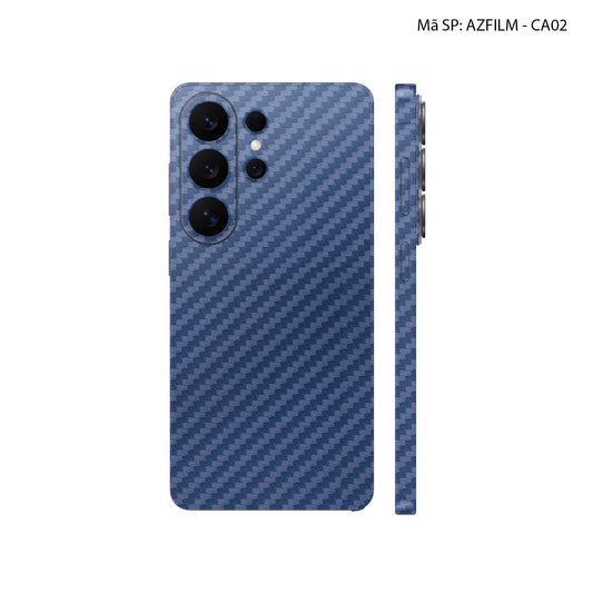 Dán Skin Samsung Galaxy S26 Ultra Vân Carbon Xanh | AZFILM-CA02