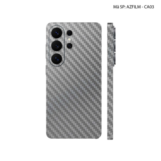 Dán Skin Samsung Galaxy S26 Ultra Vân Carbon Xám | AZFILM-CA03