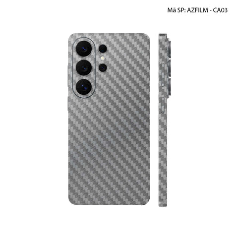 Dán Skin Samsung Galaxy S26 Ultra Vân Carbon Xám | AZFILM-CA03