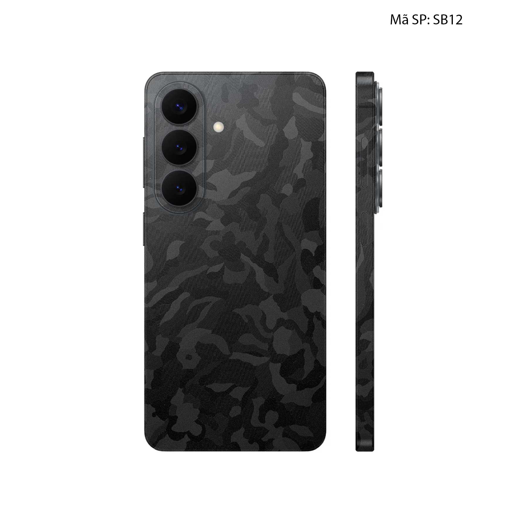 Dán Skin Samsung Galaxy S26 Plus Vân Camo Đen | SB12
