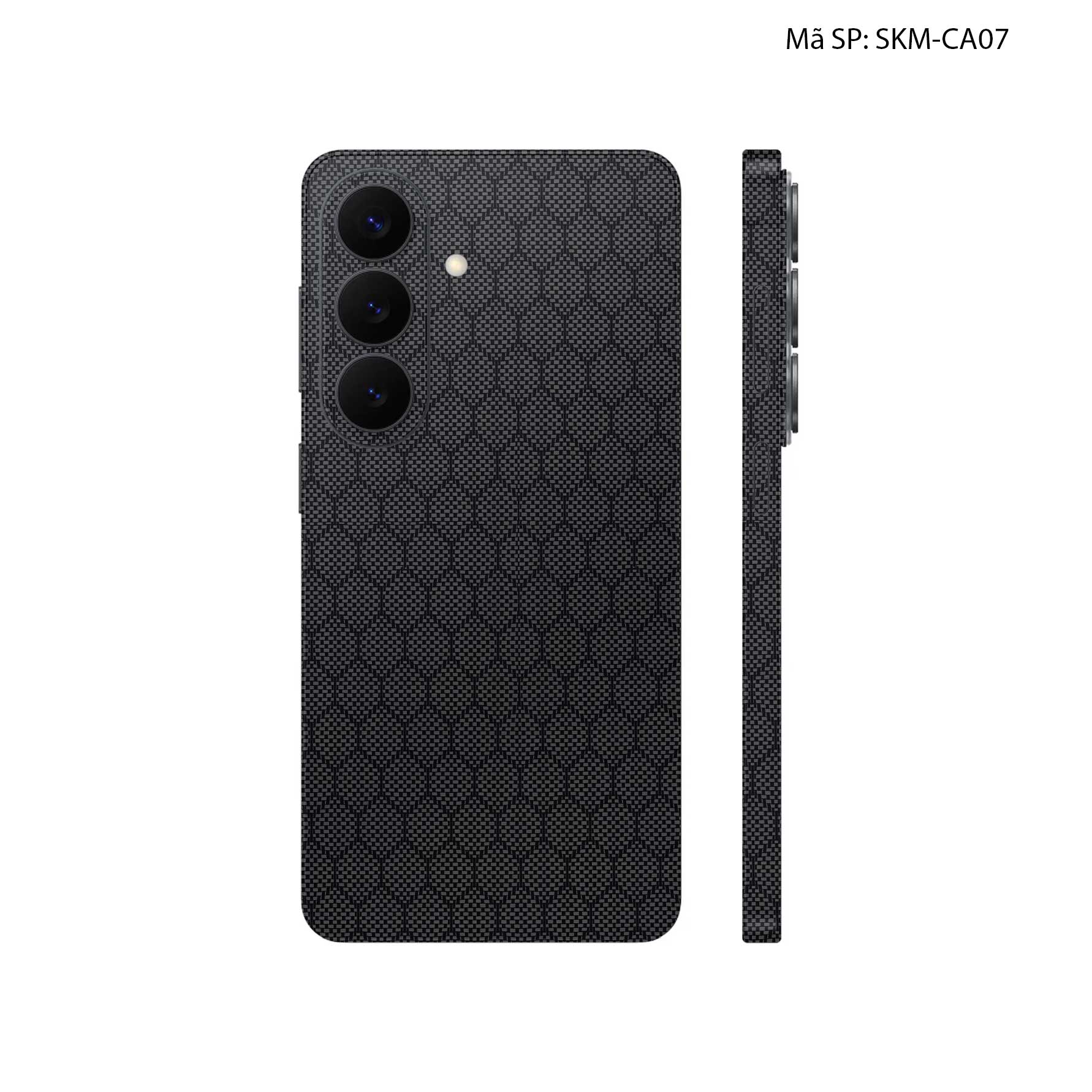 Dán Skin Samsung Galaxy S26 Plus Vân Carbon Fiber Đen | SKM-CA07