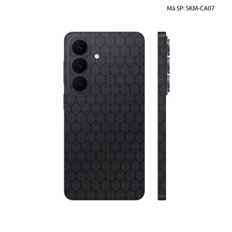 Dán Skin Samsung Galaxy S26 Plus Vân Carbon Fiber Đen | SKM-CA07