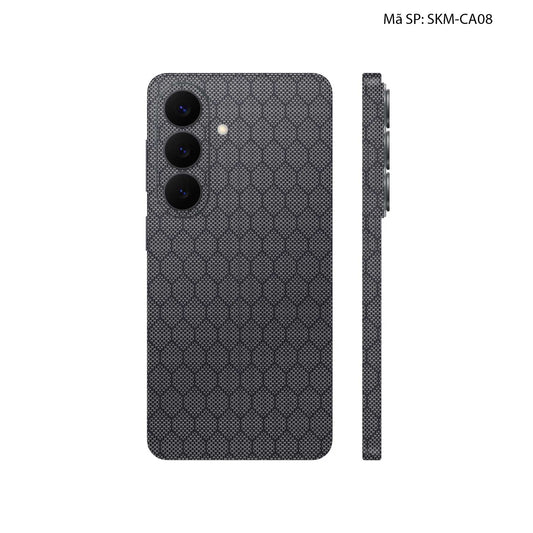 Dán Skin Samsung Galaxy S26 Plus Vân Carbon Fiber Xám | SKM-CA08