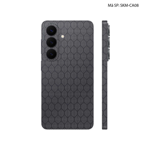 Dán Skin Samsung Galaxy S26 Plus Vân Carbon Fiber Xám | SKM-CA08