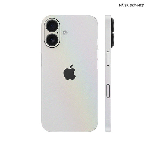 Dán Skin Iphone 17 | Air | Pro | Pro Max Đổi Màu Trắng Ánh Cầu Vồng | SKM-MT21