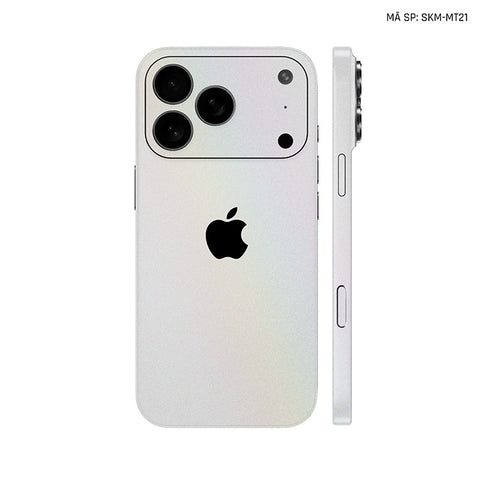 Dán Skin Iphone 17 | Air | Pro | Pro Max Đổi Màu Trắng Ánh Cầu Vồng | SKM-MT21