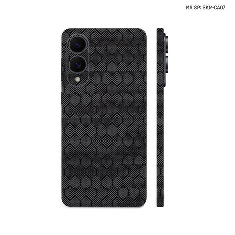 Dán Skin Samsung Galaxy S25 Series Vân Carbon Fiber Đen | SKM-CA07