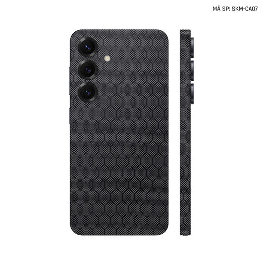Dán Skin Samsung Galaxy S24 Series Vân Carbon Fiber Đen | SKM-CA07