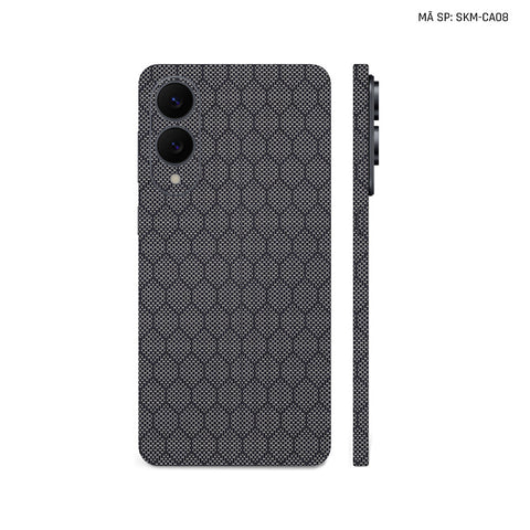 Dán Skin Samsung Galaxy S25 Series Vân Carbon Fiber Xám | SKM-CA08