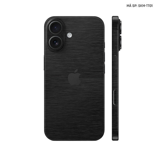 Dán Skin Iphone 17 | Air | Pro | Pro Max Vân Xước Titan Đen | SKM-TT01