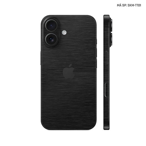 Dán Skin Iphone 17 | Air | Pro | Pro Max Vân Xước Titan Đen | SKM-TT01