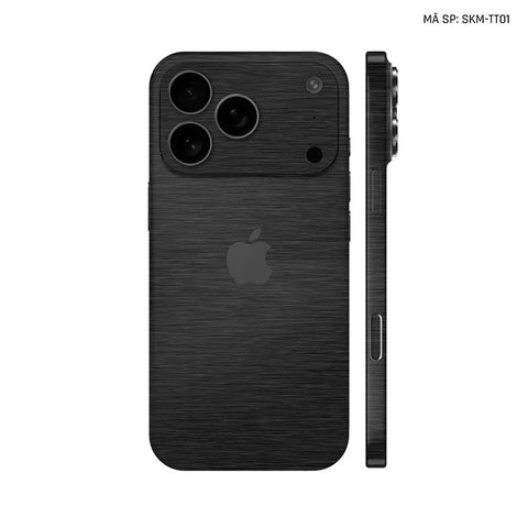 Dán Skin Iphone 17 | Air | Pro | Pro Max Vân Xước Titan Đen | SKM-TT01