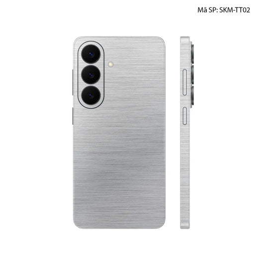 Dán Skin Samsung Galaxy S26 Plus Vân Xước Titan Bạc | SKM-TT02