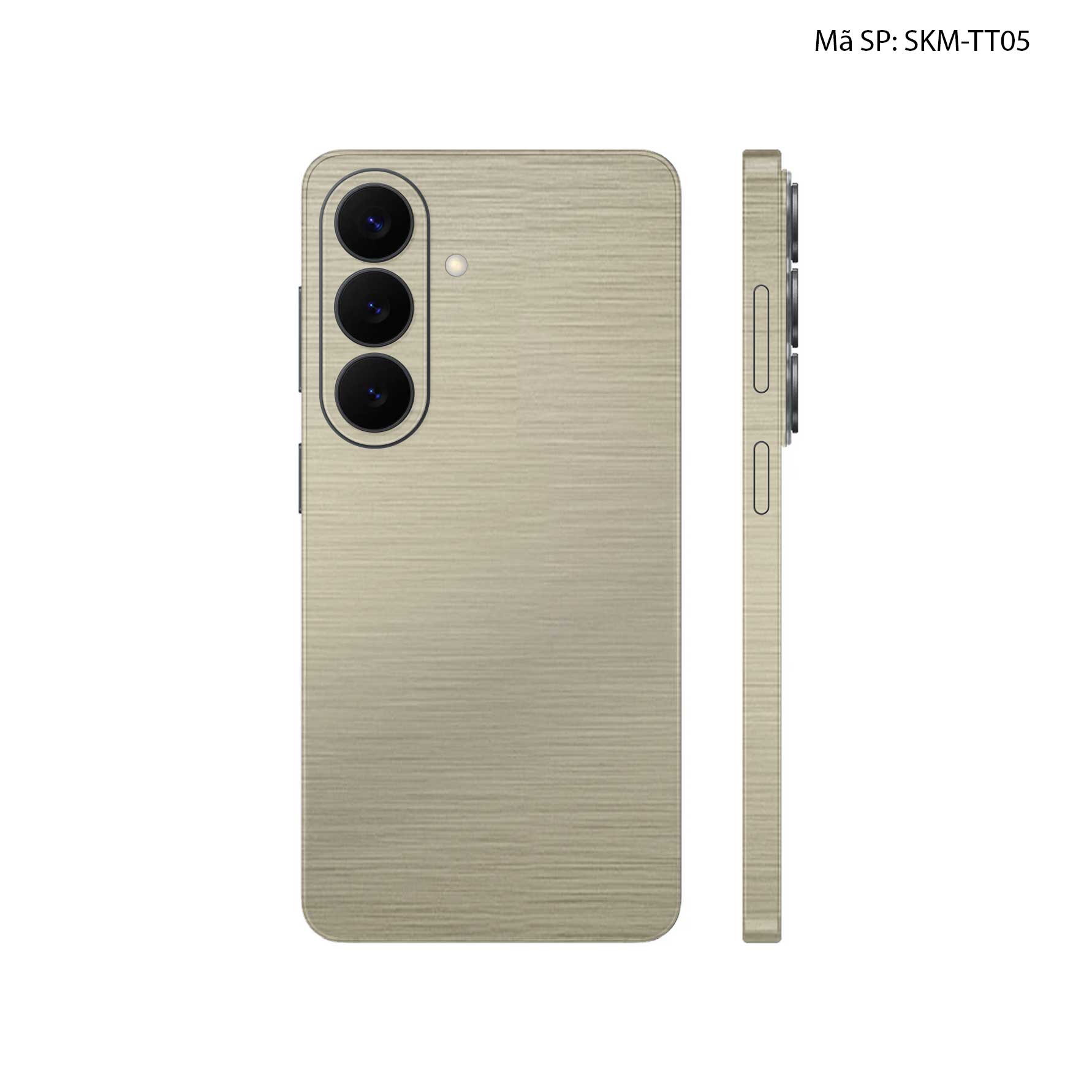 Dán Skin Samsung Galaxy S26 Plus Vân Xước Titan Vàng Sampanh | SKM-TT05