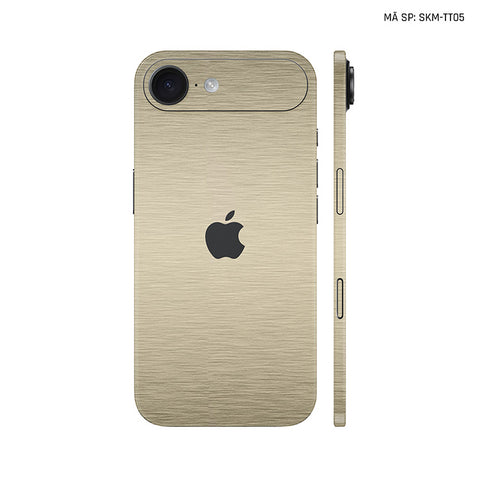 Dán Skin Iphone 17 | Air | Pro | Pro Max Vân Xước Titan Vàng Đồng| SKM-TT05