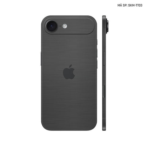 Dán Skin Iphone 17 | Air | Pro | Pro Max Vân Xước Titan Xám | SKM-TT03