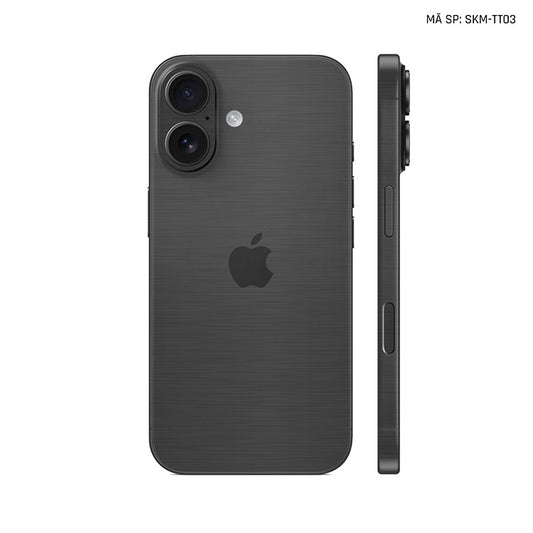 Dán Skin Iphone 17 | Air | Pro | Pro Max Vân Xước Titan Xám | SKM-TT03