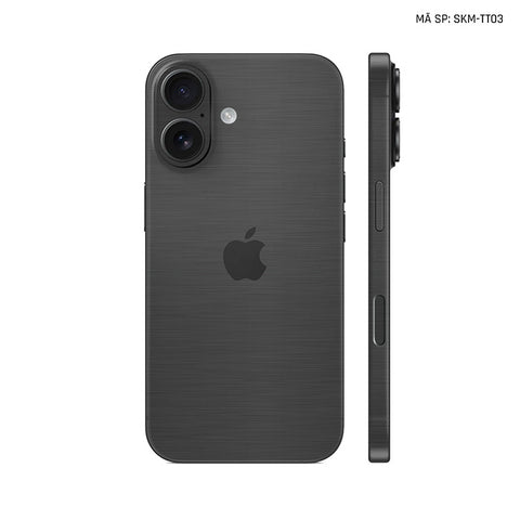 Dán Skin Iphone 17 | Air | Pro | Pro Max Vân Xước Titan Xám | SKM-TT03