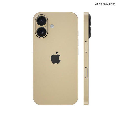 Dán Skin Iphone 17 | Air | Pro | Pro Max Đổi Màu Vàng Đồng | SKM-MT05
