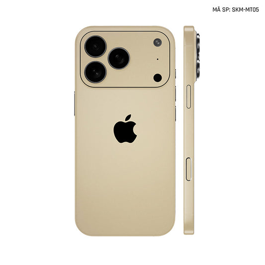 Dán Skin Iphone 17 | Air | Pro | Pro Max Đổi Màu Vàng Đồng | SKM-MT05