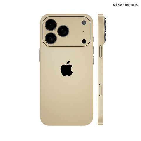 Dán Skin Iphone 17 | Air | Pro | Pro Max Đổi Màu Vàng Đồng | SKM-MT05
