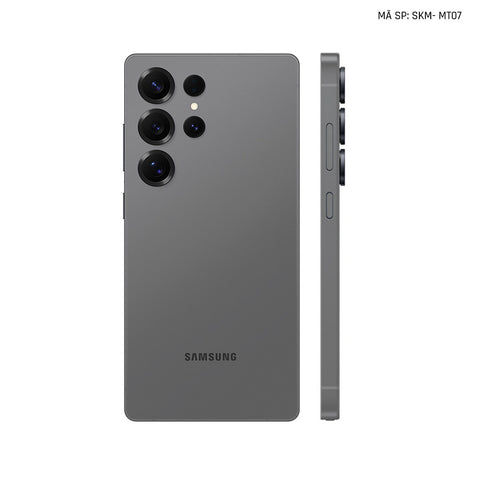 Dán Skin Samsung Galaxy S24 Series Đổi Màu Xám Metallic | SKM-MT07