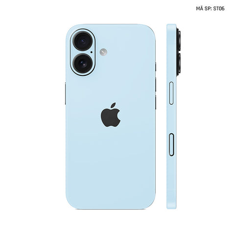 Dán Skin Iphone 17 | Air | Pro | Pro Max Đổi Màu Xanh Dương Nhạt | ST06
