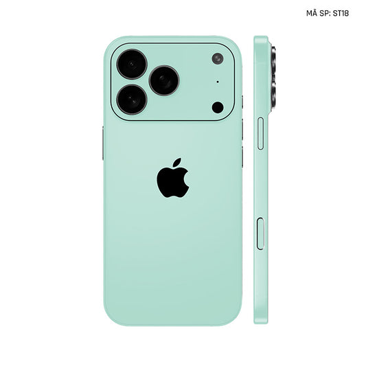 Dán Skin Iphone 17 | Air | Pro | Pro Max Đổi Màu Xanh Mint | VN18