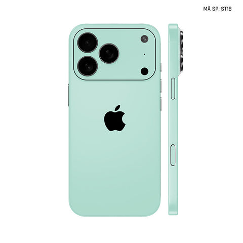 Dán Skin Iphone 17 | Air | Pro | Pro Max Đổi Màu Xanh Mint | VN18