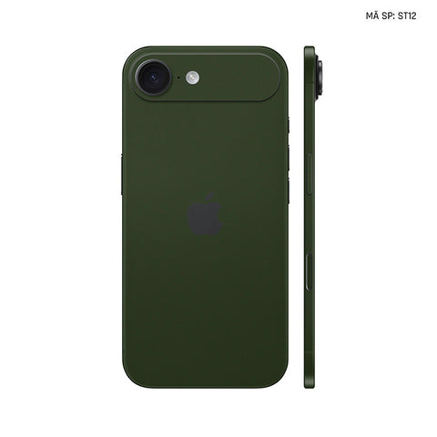 Dán Skin Iphone 17 | Air | Pro | Pro Max Đổi Màu Xanh Quân Đội | ST12