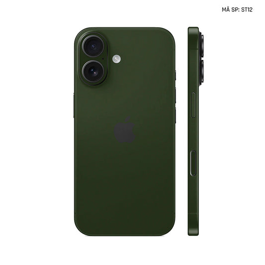 Dán Skin Iphone 17 | Air | Pro | Pro Max Đổi Màu Xanh Quân Đội | ST12