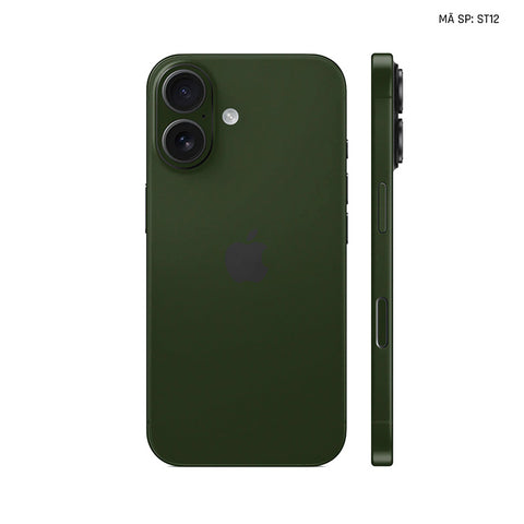 Dán Skin Iphone 17 | Air | Pro | Pro Max Đổi Màu Xanh Quân Đội | ST12