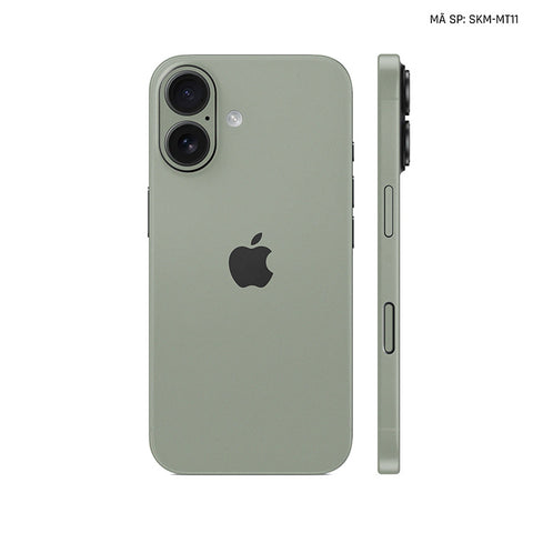 Dán Skin Iphone 17 | Air | Pro | Pro Max Đổi Màu Xanh Rêu Xám | SKM-MT11
