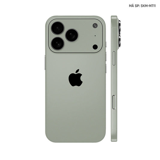 Dán Skin Iphone 17 | Air | Pro | Pro Max Đổi Màu Xanh Rêu Xám | SKM-MT11