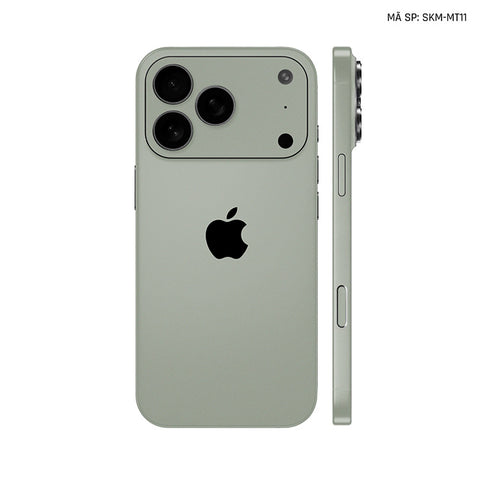 Dán Skin Iphone 17 | Air | Pro | Pro Max Đổi Màu Xanh Rêu Xám | SKM-MT11