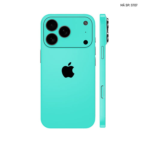 Dán Skin Iphone 17 | Air | Pro | Pro Max Đổi Màu Xanh Tifany | ST07